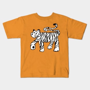 Black and white tiger Kids T-Shirt